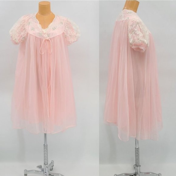 Vintage Other - Vintage Linda Underlovelies Chiffon Babydoll Night Gown and Robe